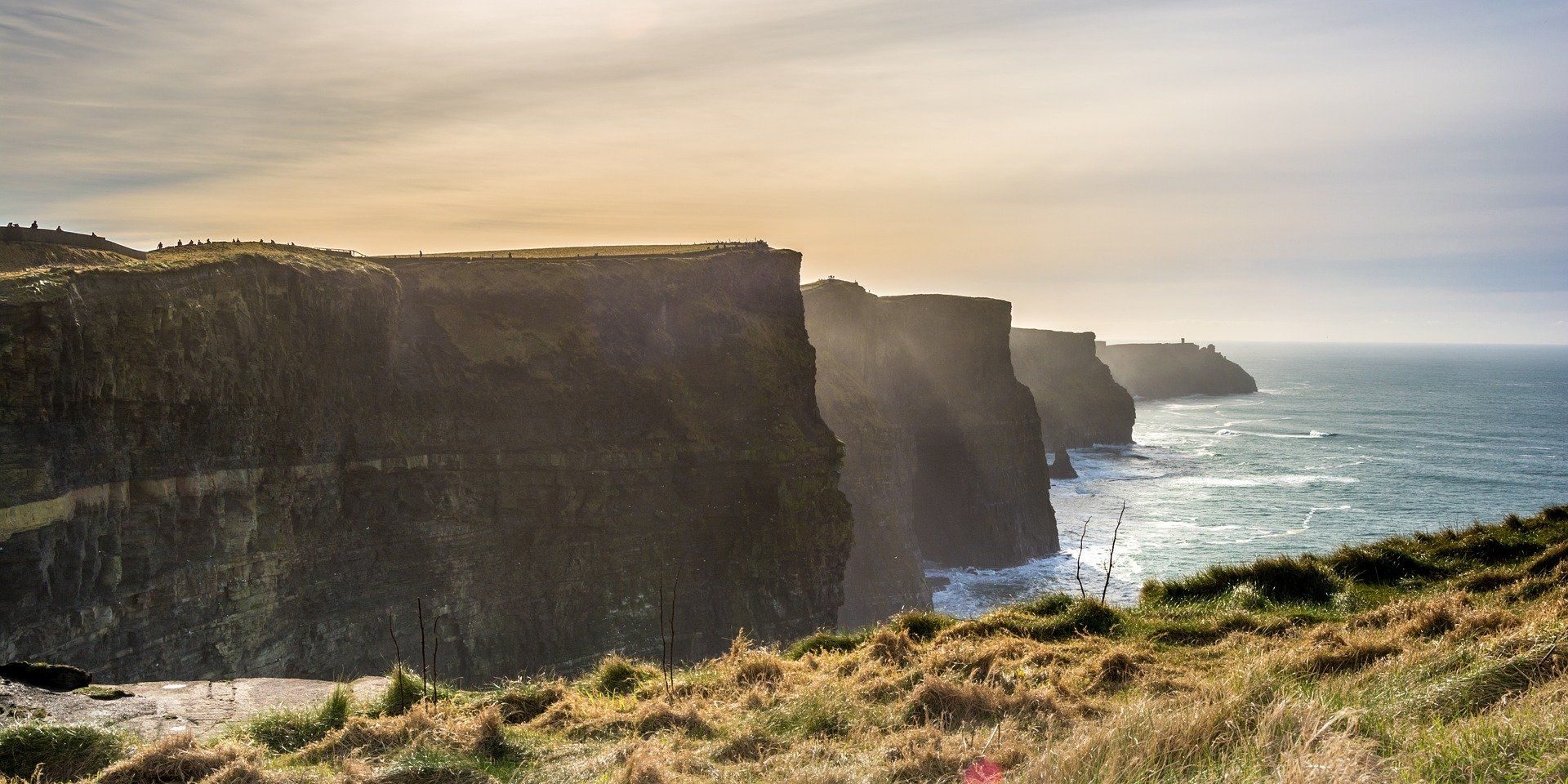 The Cliffs of Moher View of The Cliffs of Moher on a sunny day