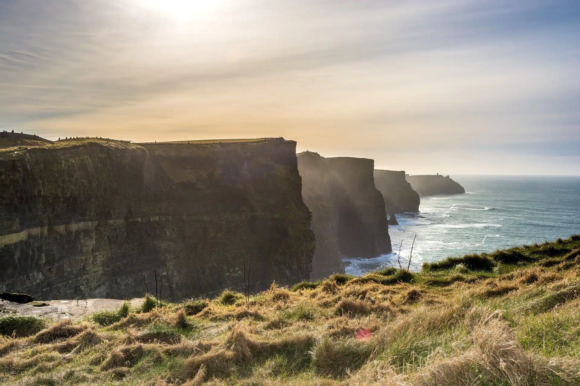 View of The Cliffs of Moher on a sunny day