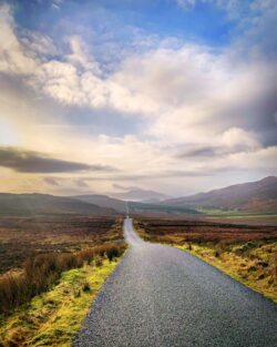 A long winding road through the country